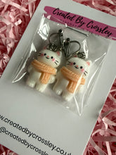 Load image into Gallery viewer, White Cat Clip On Earrings
