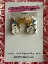 Load image into Gallery viewer, Snowman Clip On Earrings
