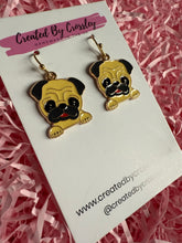 Load image into Gallery viewer, Pug Dog Charm Earrings
