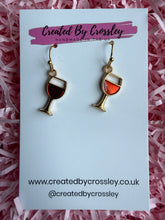 Load image into Gallery viewer, Wine Glass Charm Earrings
