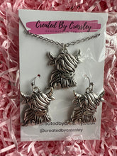Load image into Gallery viewer, Highland Cow Jewellery Set
