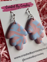 Load image into Gallery viewer, Pink Blue Clay Earrings
