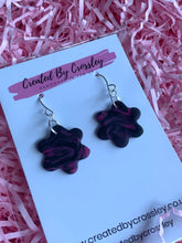 Load image into Gallery viewer, Pink and Black Clay Earrings
