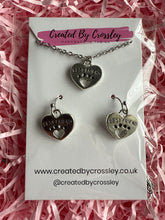 Load image into Gallery viewer, Paw Print Heart Jewellery Set
