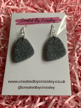 Load image into Gallery viewer, Sparkle Granite Grey Clay Earrings and Necklace
