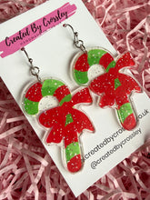 Load image into Gallery viewer, Large Candycane Charm Earrings
