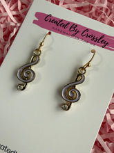 Load image into Gallery viewer, Treble Clef Charm Earrings
