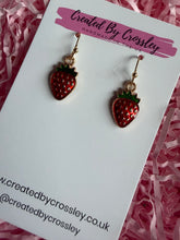 Load image into Gallery viewer, Strawberry Charm Earrings
