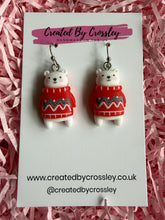 Load image into Gallery viewer, Polar Bear Charm Earrings
