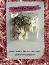 Load image into Gallery viewer, White Cat Clip On Earrings

