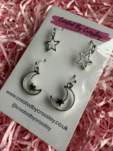 Load image into Gallery viewer, Star Moon Earring Duo
