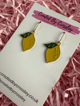 Load image into Gallery viewer, Lemon Charm Earrings
