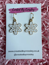 Load image into Gallery viewer, Large Snowflake Charm Earrings
