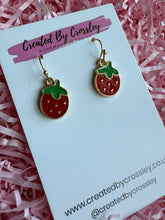 Load image into Gallery viewer, Strawberry Charm Earrings
