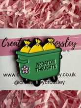 Load image into Gallery viewer, “Negative Thoughts” Trash Bin Pin Badge
