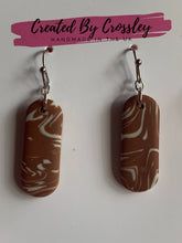 Load image into Gallery viewer, Brown Grey Clay Earrings
