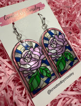 Load image into Gallery viewer, Large Rose Arch Charm Earrings
