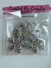 Load image into Gallery viewer, Gem Snowflake Clip On Earrings
