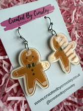 Load image into Gallery viewer, Gingerbread Man Charm Earrings
