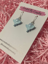 Load image into Gallery viewer, Blue Sting Ray Charm Earrings
