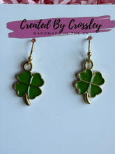 Load image into Gallery viewer, Four Leaf Clover Charm Earrings
