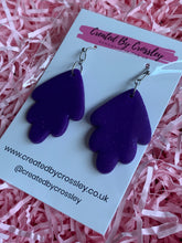 Load image into Gallery viewer, Purple Clay Earrings
