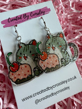 Load image into Gallery viewer, Cake Cat Charm Earrings
