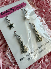 Load image into Gallery viewer, Star Tree Earring Duo
