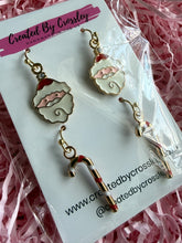 Load image into Gallery viewer, Santa Candycane Earring Duo
