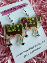 Load image into Gallery viewer, Cowboy Cow Charm Earrings
