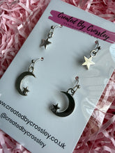 Load image into Gallery viewer, Star Moon Earring Duo
