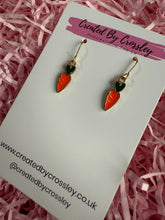 Load image into Gallery viewer, Heart Carrot Charm Earrings

