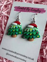 Load image into Gallery viewer, Chunky Festive Christmas Tree Charm Earrings
