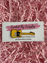 Load image into Gallery viewer, Yellow Guitar Pin Badge

