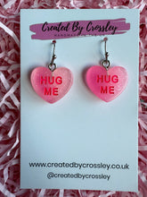 Load image into Gallery viewer, Glitter Heart Charm Earrings
