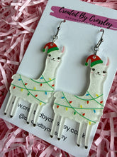 Load image into Gallery viewer, Christmas Llama Charm Earrings
