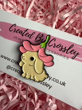 Load image into Gallery viewer, Flower Bunny Rabbit Pin Badge

