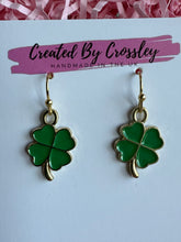 Load image into Gallery viewer, Four Leaf Clover Charm Earrings
