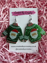 Load image into Gallery viewer, Santa Christmas Jumper Charm Earrings
