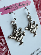 Load image into Gallery viewer, Dancing Snowman Charm Earrings
