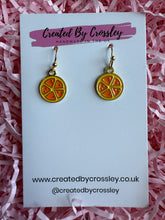 Load image into Gallery viewer, Orange Slice Charm Earrings
