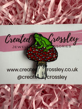 Load image into Gallery viewer, Mushroom Frog Pin Badge
