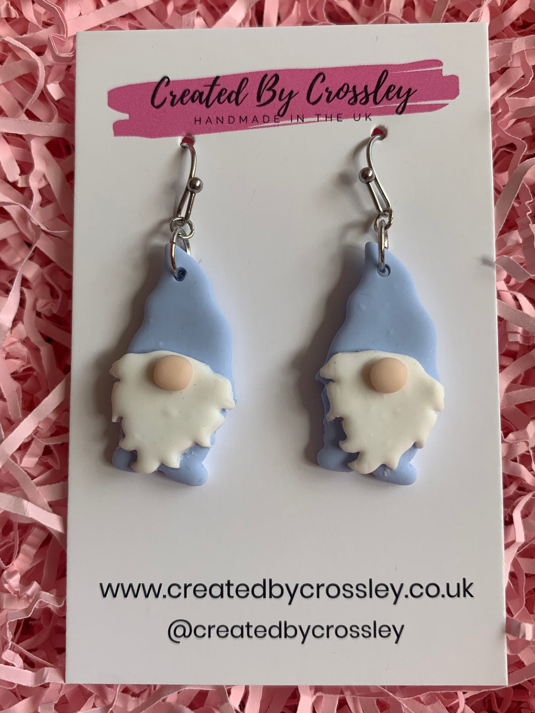 Light Blue Gonk Clay Earrings