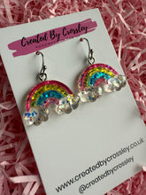 Load image into Gallery viewer, Glitter Rainbow Charm Earrings
