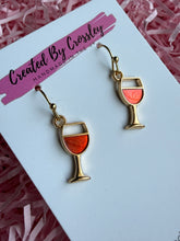 Load image into Gallery viewer, Wine Glass Charm Earrings
