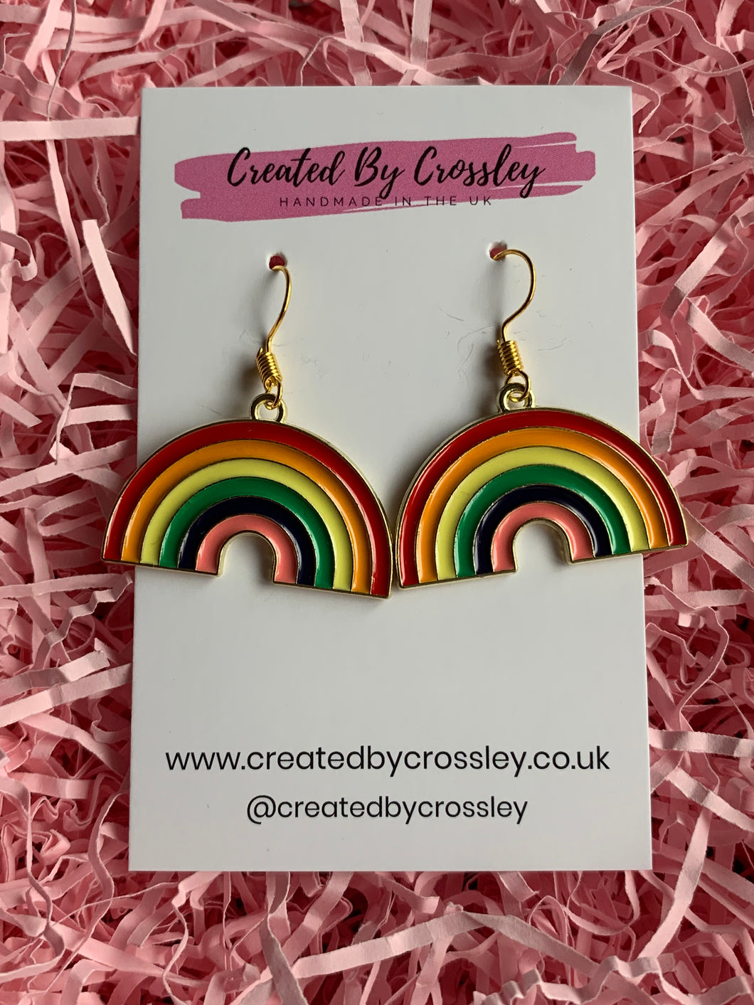 Large Rainbow Charm Earrings