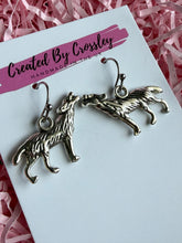 Load image into Gallery viewer, Wolf Charm Earrings
