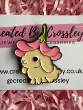 Load image into Gallery viewer, Flower Bunny Rabbit Pin Badge
