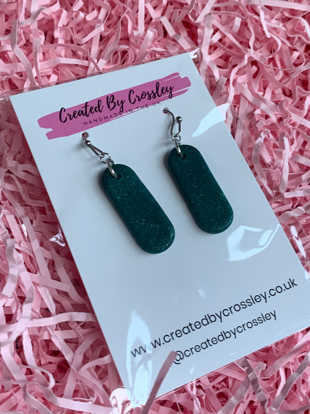 Green Clay Earrings