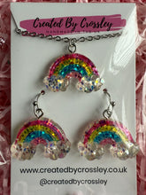 Load image into Gallery viewer, Glitter Rainbow Jewellery Set

